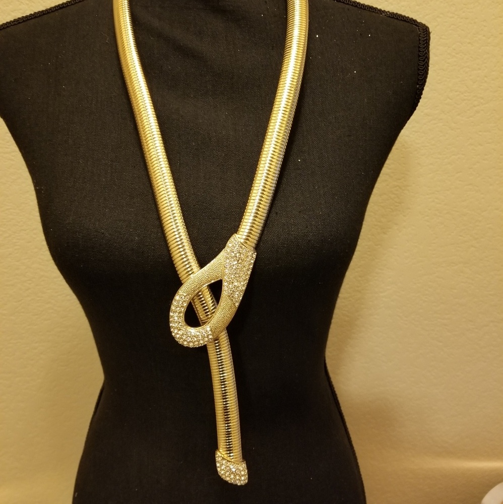 Large Statement Lariat Necklace - image 1